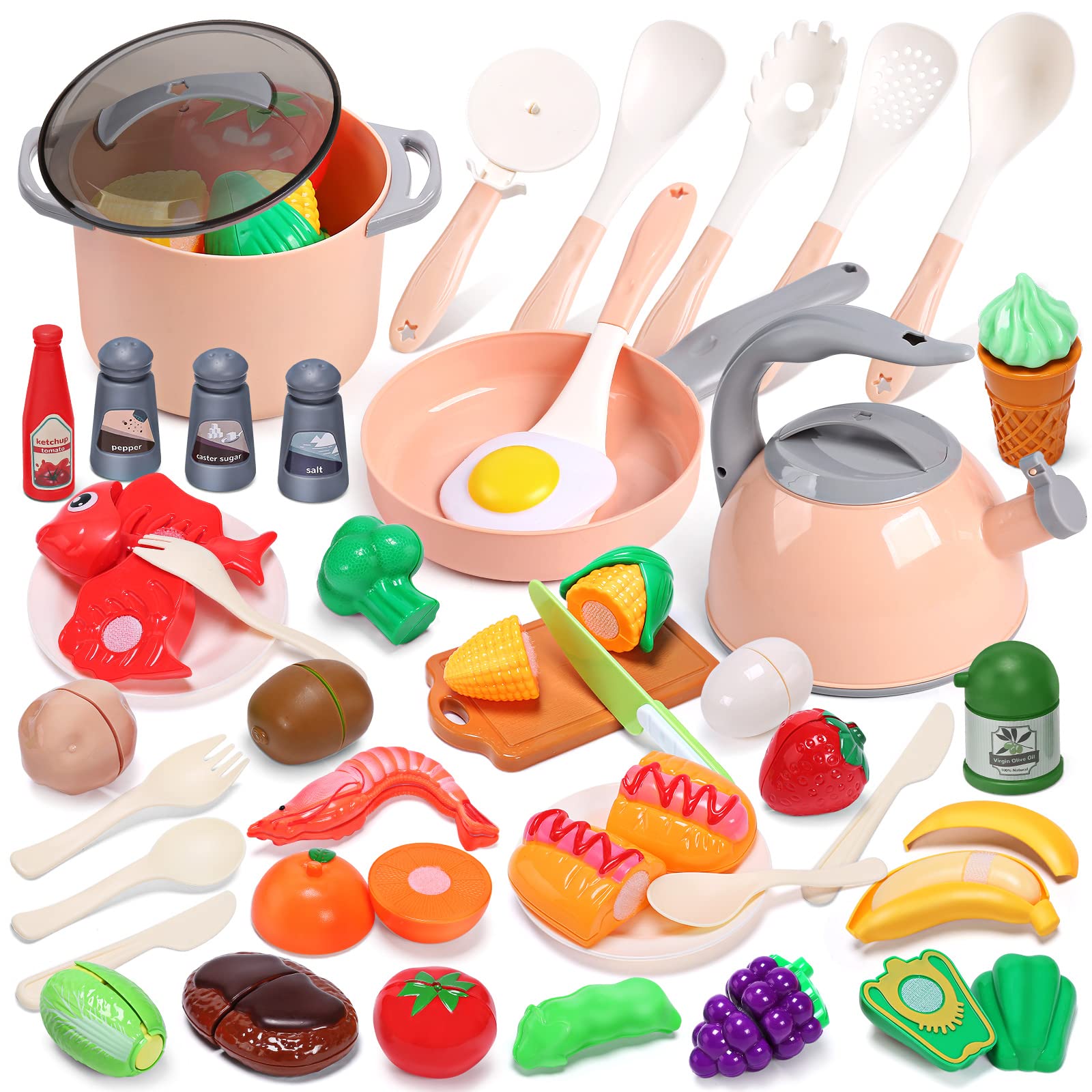 Food Kids Toy Kitchen Accessories CUTE STONE Kids Kitchen