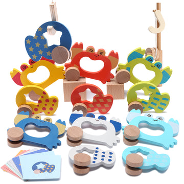 CUTE STONE Fishing tackle, Fishing Toy Set: Educational Toddler Game for Fine Motor Skills
