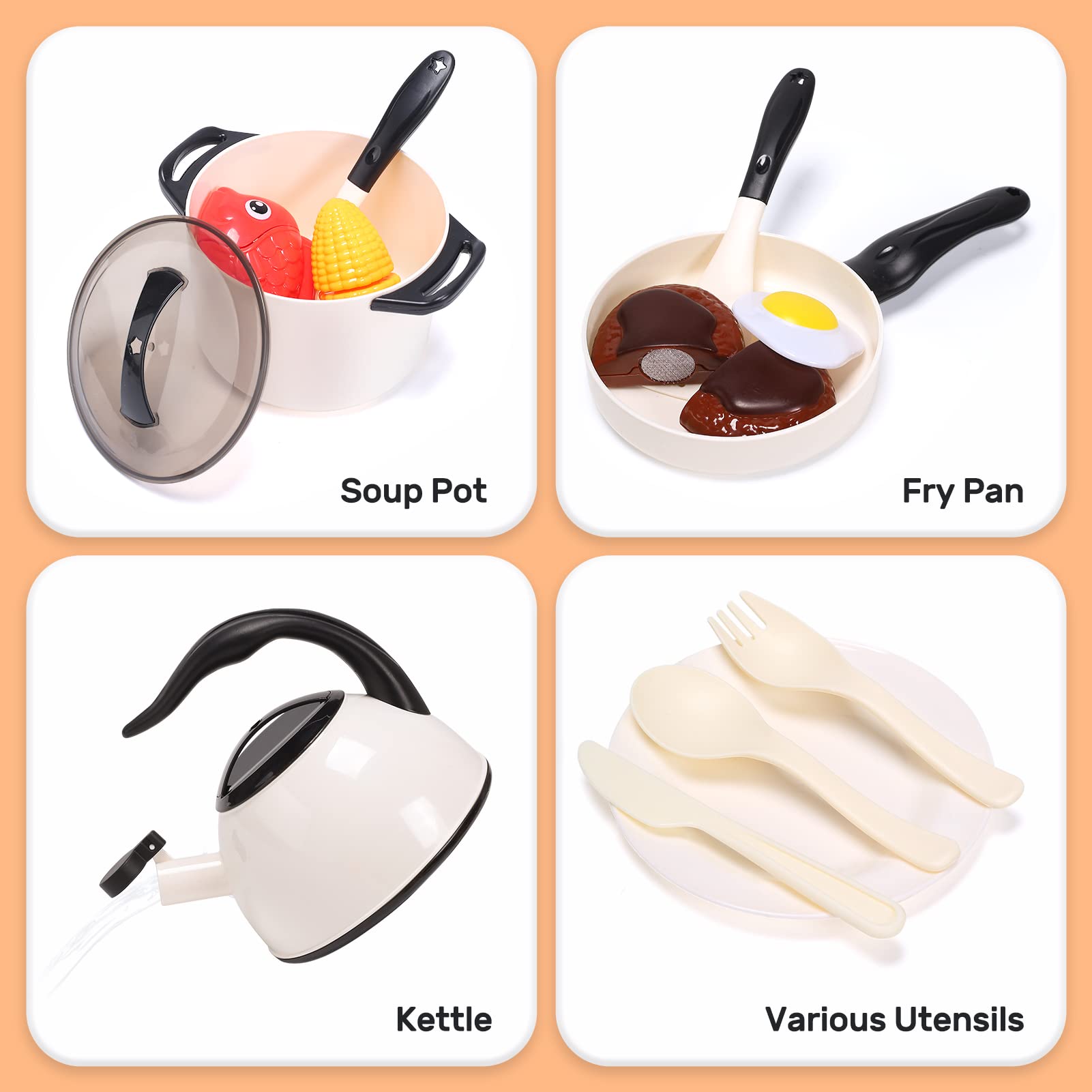 Silicone cheap play food
