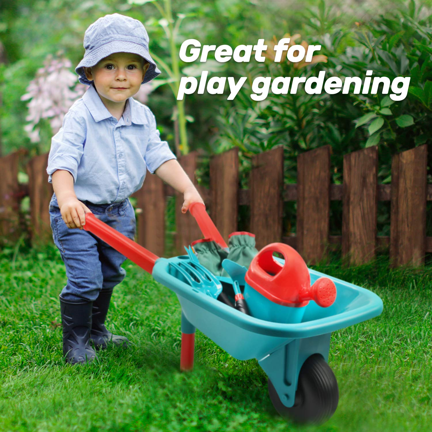 Kids garden wheelbarrow sales